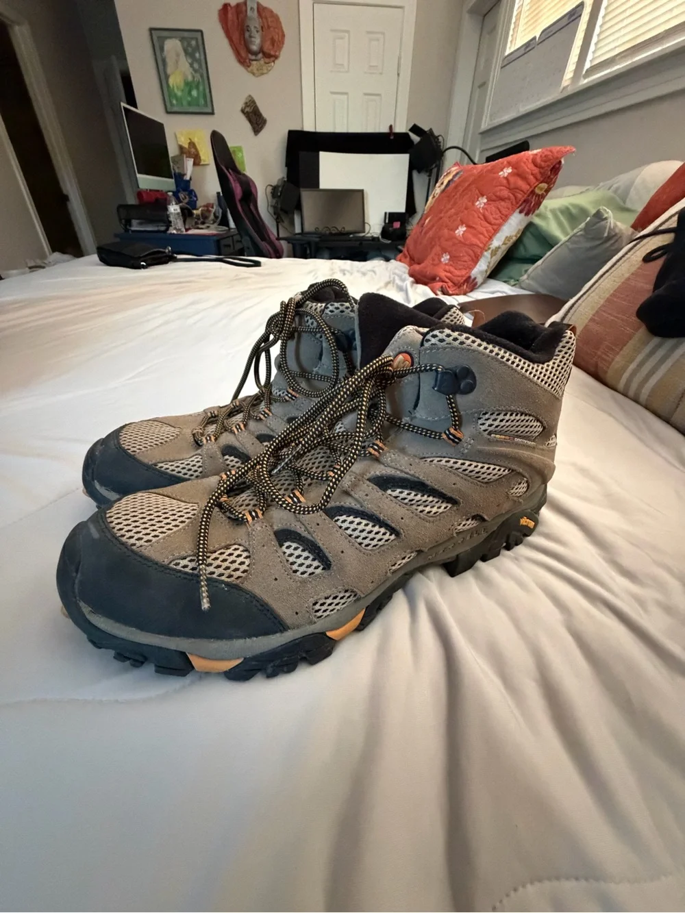 Merrell Men's Taupe and Black Rugged Trail Boots